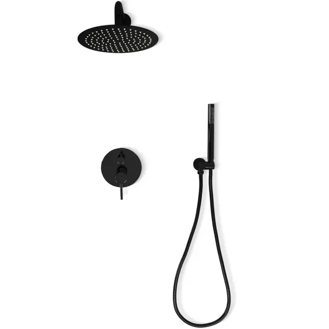 Sprchová súprava podomietková Rea Lungo čierna metalická + BOX,4