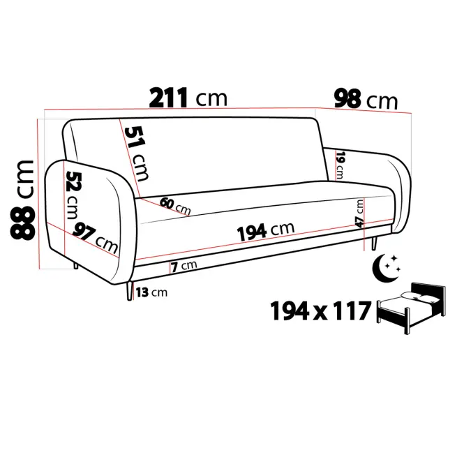 Pohovka Salva Cruz 37 tyr