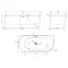 Voľne stojaca vaňa Nox Black 170x80x58 ľavý,2
