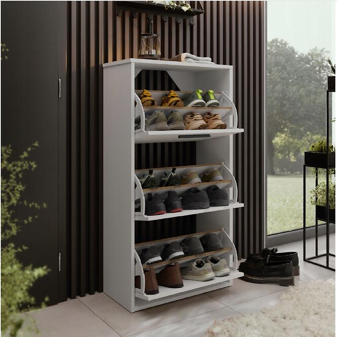 Skrinka na topánky Laro II Stojaci Čierna/Čierna/ Zlatý,3