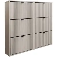 Skrinka na topánky Laro II Stojaci Kašmír/Kašmír/ Čierna