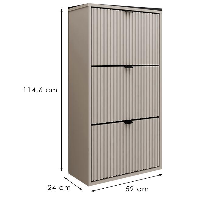 Skrinka na topánky Laro I Wisząca Kašmír/Kašmír/ Čierna