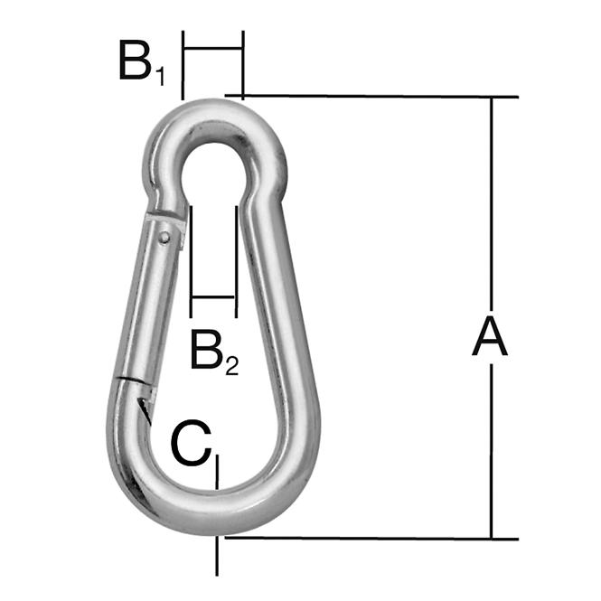 Hasičský hák 60x6 až 6 mm, 8 ks