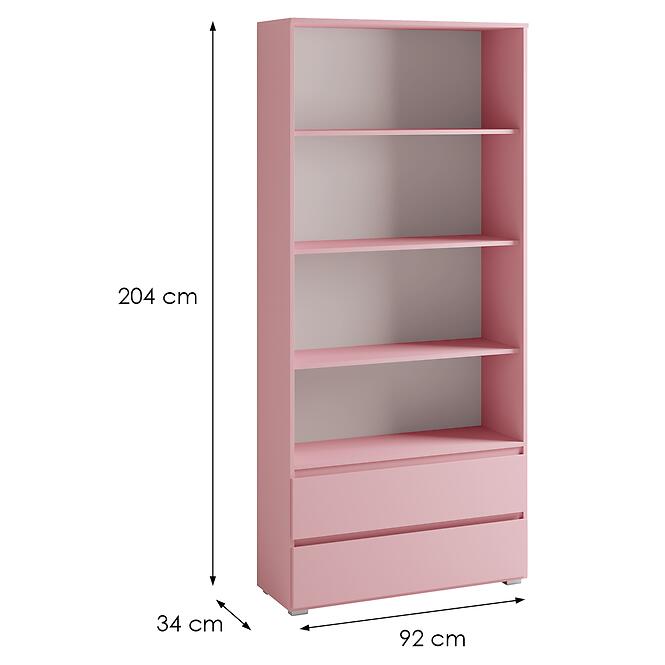 Regál Široký Cosmo C03 Ružová
