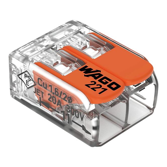 Złączka WAGO 4MM2 s pákou 2x oranžová 5ks