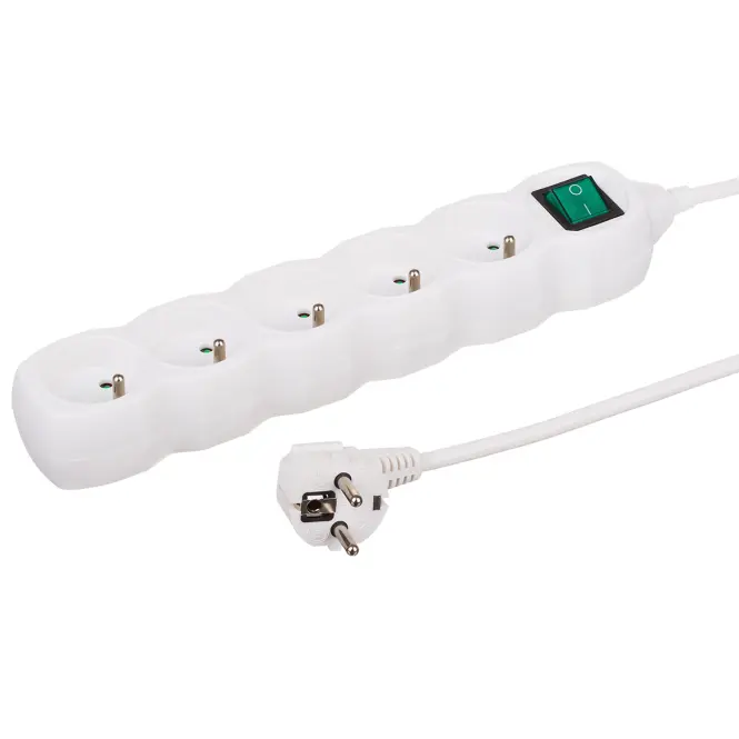 Predlžovací kábel 5G 3X1 Z/U 1,5M 35515 biely