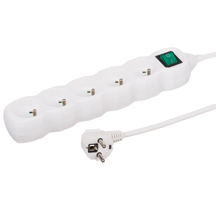 Predlžovací kábel 5G 3X1 Z/U 1,5M 35515 biely