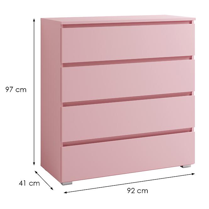 Komoda 4s Cosmo C04 Ružová