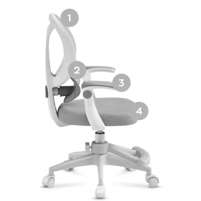 Otočné kreslo Junior 4.5 grey