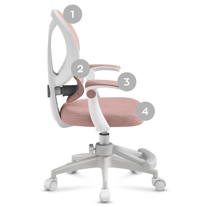 Otočné kreslo Junior 4.5 pink