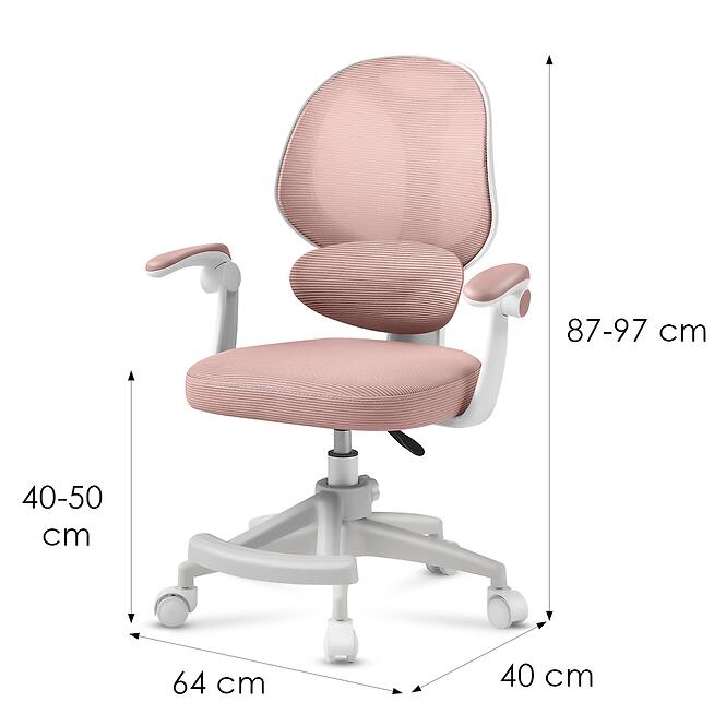 Otočné kreslo Junior 4.5 pink