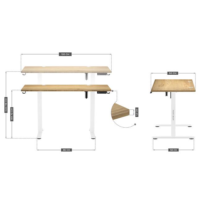 Písací stôl Leader 7.0 craft,3