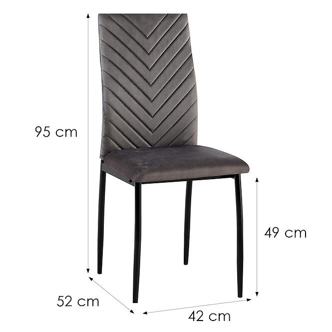 Stolička Piper 12345 sivá