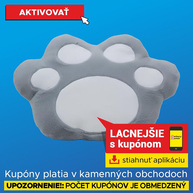 Vankúš Lapka 49x31 cm sivý (SK)