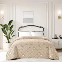 Prikrývka na posteľ Jola RQ-015 220x250 cm béžová