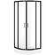 Sprchový kút polkruhový Brasco 80x80x190 black S168-003