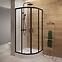 Sprchový kút polkruhový Brasco 80x80x190 black S168-003,2