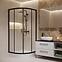 Sprchový kút polkruhový Brasco 80x80x190 black S168-003,4