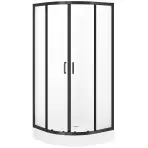 Sprchový kút polkruhový Brasco 90x90x190 black S168-004