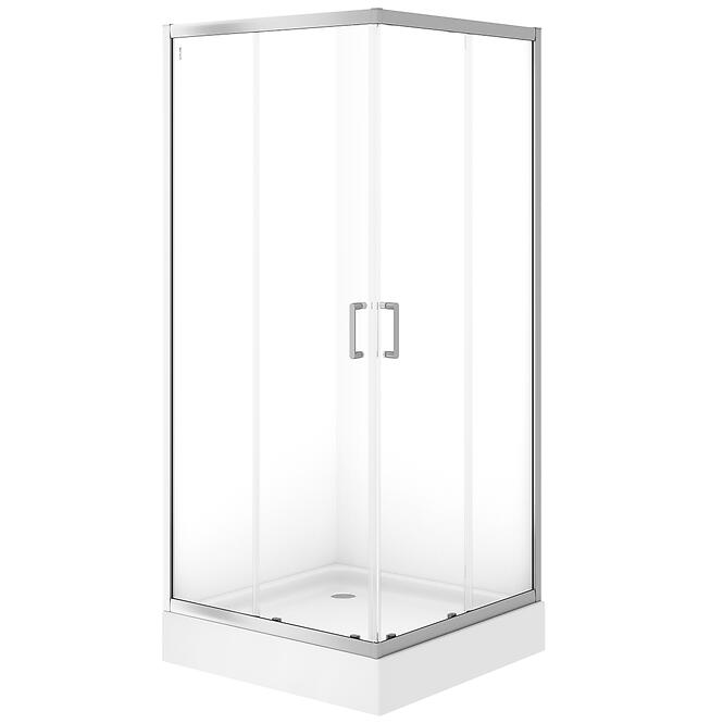 Sprchový kút štvorcový Brasco 90x90x190 chróm S168-006