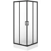 Sprchový kút štvorcový Brasco 80x80x190 black S168-007