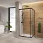 Sprchový kút štvorcový Brasco 80x80x190 black S168-007,3