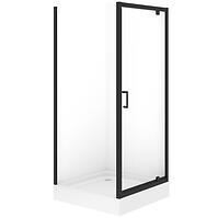 Sprchový kút štvorcový Brasco Pivot 90x90x190 black S168-012