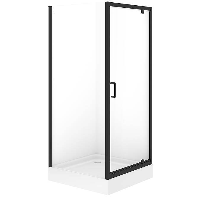 Sprchový kút štvorcový Brasco Pivot 90x90x190 black S168-012