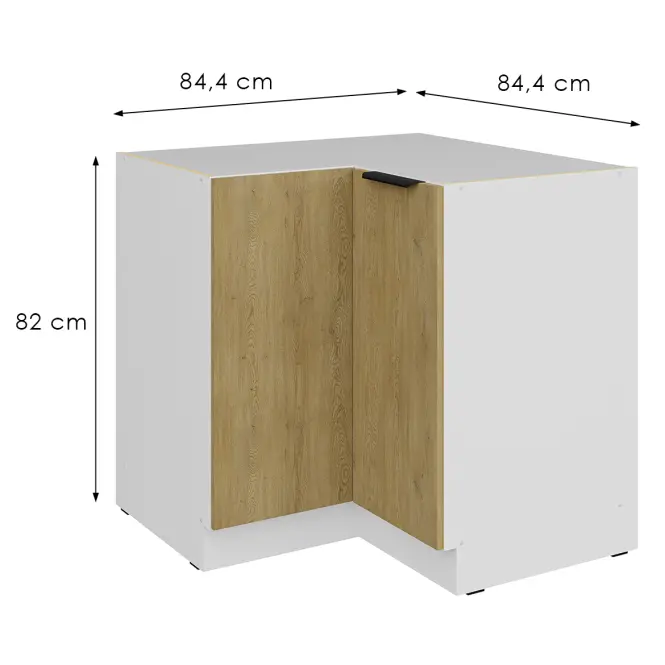Kuchynská skrinka Cremona Wh 90x90 Dn 2f Bb,3