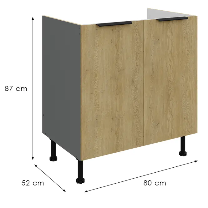 Kuchynská skrinka Cremona Ant 80zl 2f Bb,3