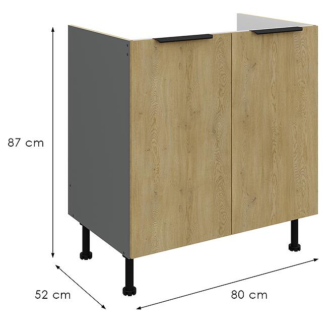 Kuchynská skrinka Cremona Ant 80zl 2f Bb,3