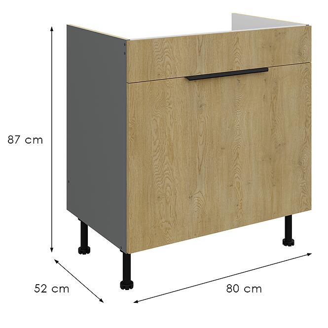 Kuchynská skrinka Cremona Ant 80zl 1s Bb,3