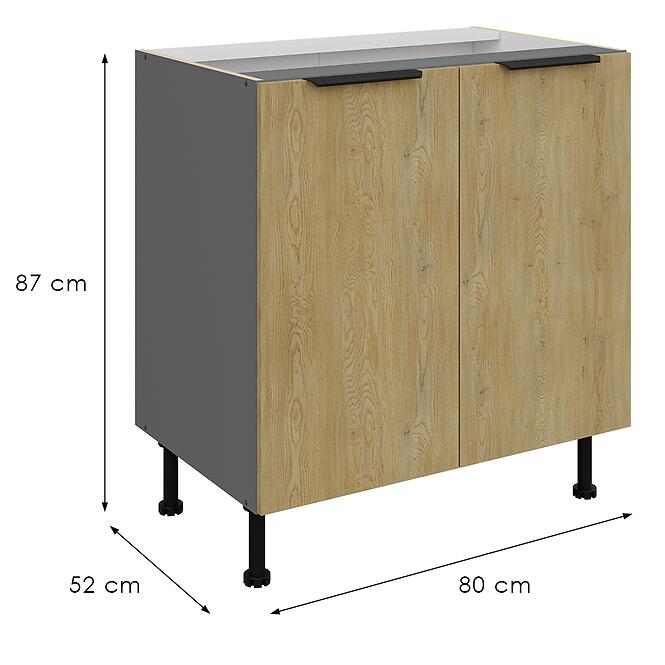 Kuchynská skrinka Cremona Ant 80d 2f Bb