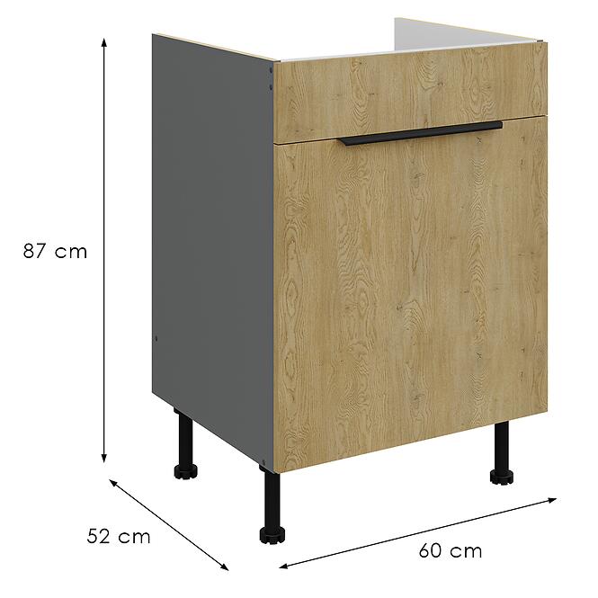 Kuchynská skrinka Cremona Ant 60zl 1s Bb,3