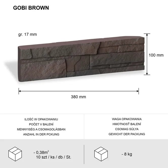 Betónový kameň Gobi Brown