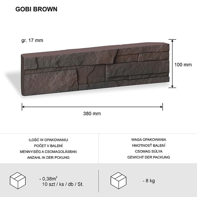 Betónový kameň Gobi Brown,3