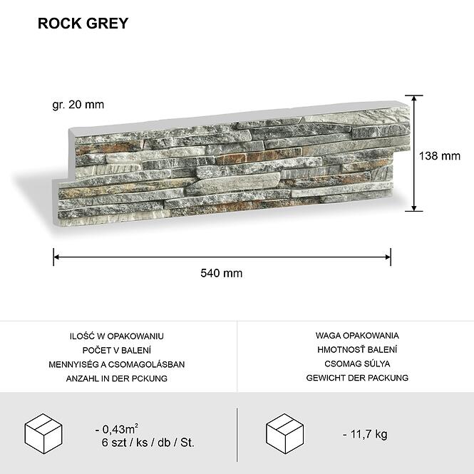 Betónový kameň Rock Grey,3