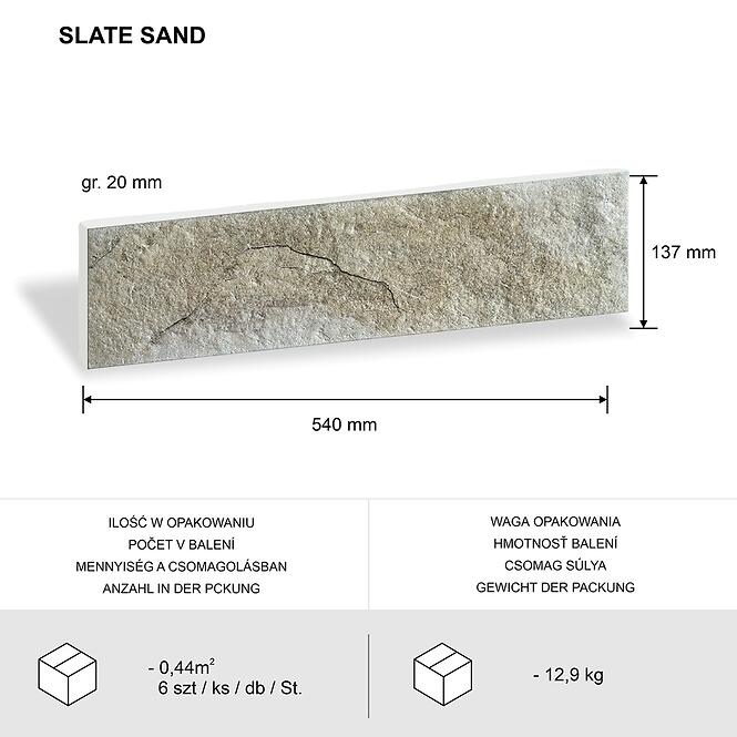 Betónový kameň Slate Sand,3
