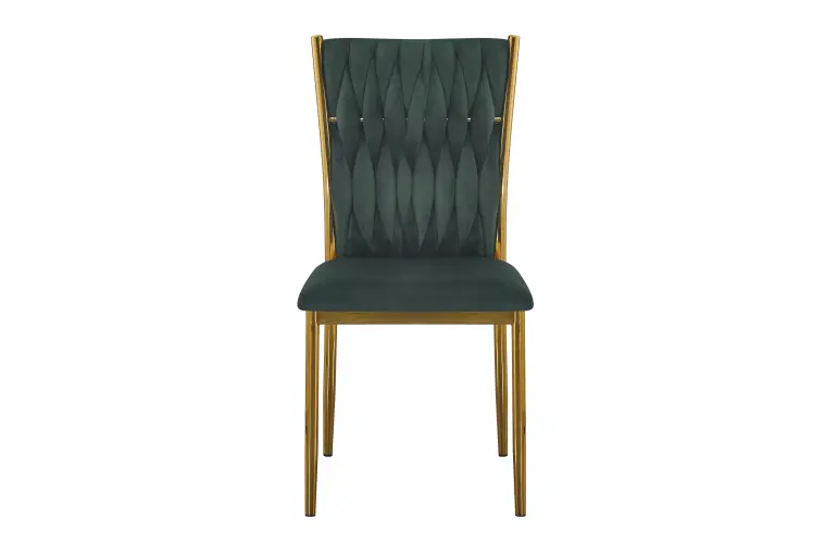 Stolička Glamour 12510 zelená/zlatý