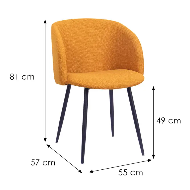 Stolička Nadia 12544 horčica