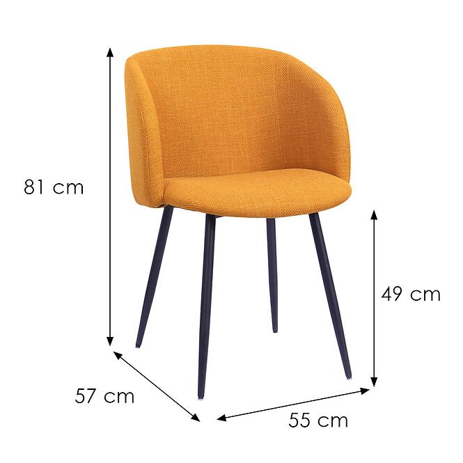 Stolička Nadia 12544 horčica,2