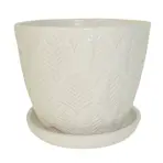 Kvetináč R954-5.5SC-MW 14x14x12 cm biela