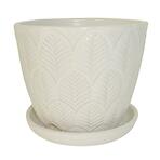Kvetináč R954-7.5SC-MW 19x19x16,5 cm biela