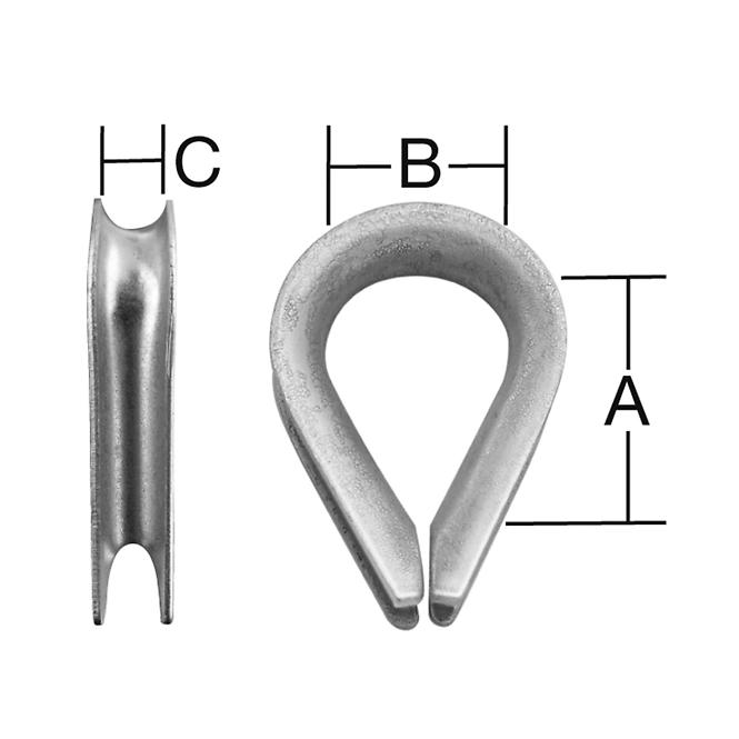 Lanové oko do 4 mm, 2 kusy