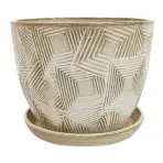 Kvetináč R991-7.5SC-HZY 19,5x19,5x16 cm béžová
