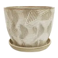 Kvetináč R991-7.5SC-HZY 19,5x19,5x16 cm béžová