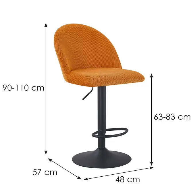 Barová Stolička Reese 12507 žltá,2