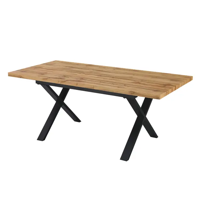 Rozkladací stôl Idaho 12555 140-180x90 prírodná/čierna,5