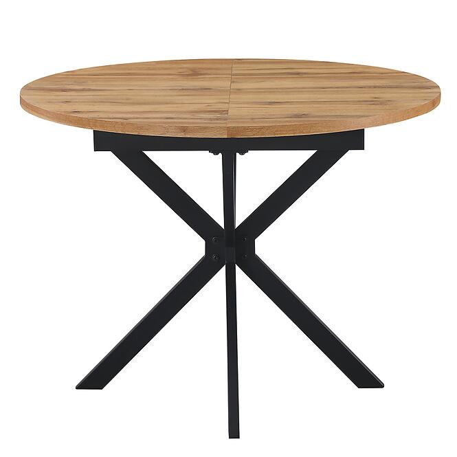 Rozkladací stôl Flint 100-135x100 prírodná/čierna,3