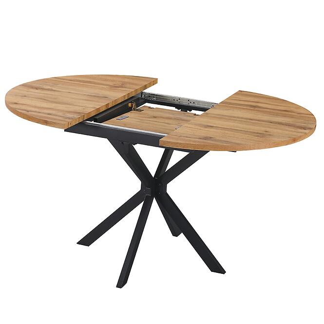 Rozkladací stôl Flint 100-135x100 prírodná/čierna
